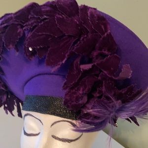 Gorgeous Dark Purple Jack McConnell Dress Hat